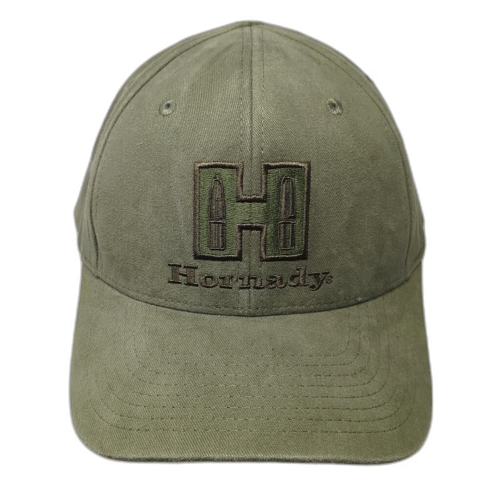 Hornady Baseball Cap Green OSFM Strapback Embroidered Logo Ammunition Ammo Hat